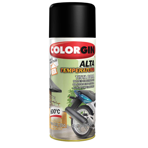 Spray Colorgin Alta Temperatura Preto