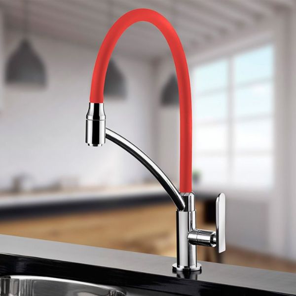 Torneira para Cozinha 1167 R81 Lorenchef Bancada Vermelho Lorenzetti