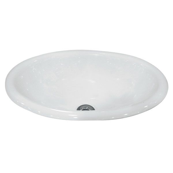 Cuba de Sobrepor Oval 43,5x31cm Branco Incepa