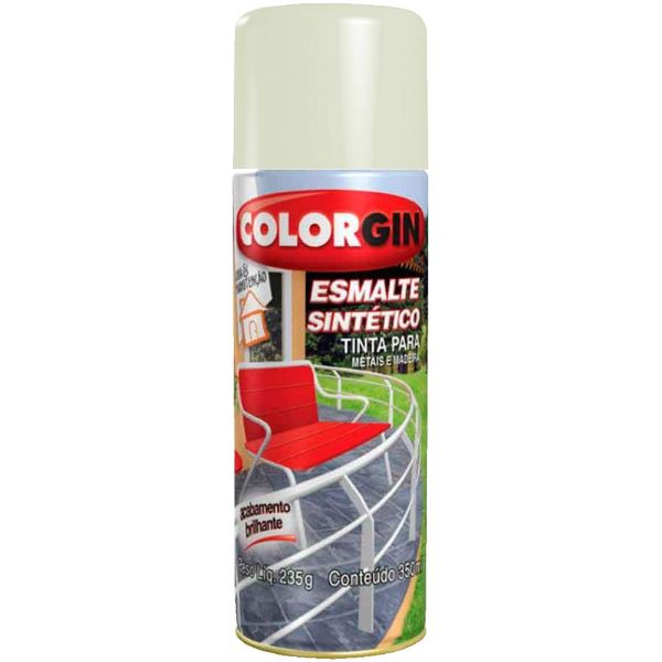 Spray Esmalte Sintético Multissuperfícies Branco Gelo 350ml Colorgin