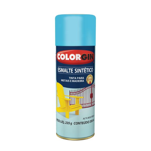 Spray Esmalte Sintético Multissuperfícies Azul Céu 350ml Colorgin