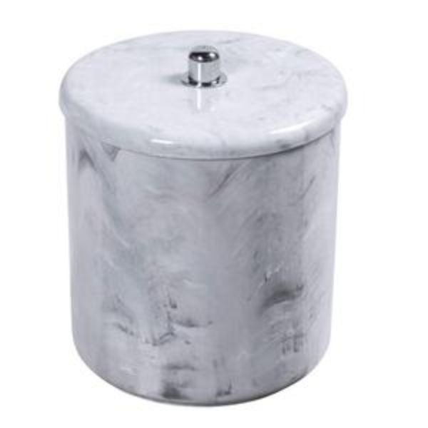 Lixeira Cesto Multiuso Com Tampa 6L Branco Marmorizado Astra