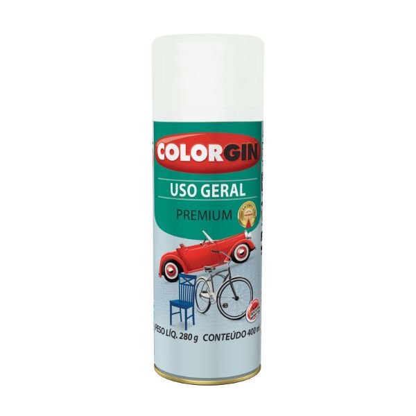 Spray Uso Geral 350ml Branco Refrigerador Brilhante Colorgin