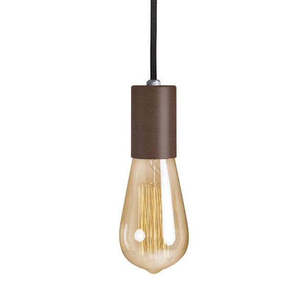 Luminária Vintage Alumínio Liso Marrom Gold E27 Blumenau