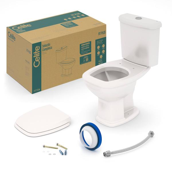 Vaso Sanitário Fit Plus Kit 5 Peças Branco Celite