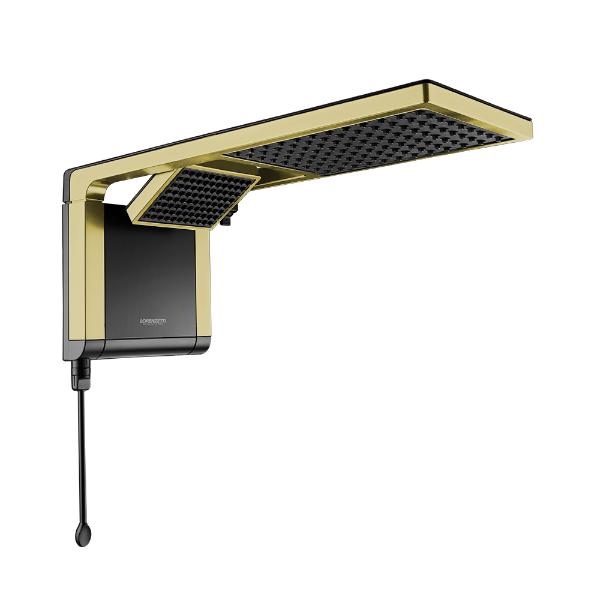 Chuveiro Acqua Duo Ultra Preto/Matte Gold 6800W 220V Lorenzetti