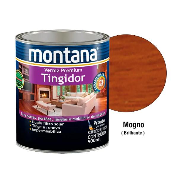 Verniz Tingidor Mogno Brilhante 900ml Montana