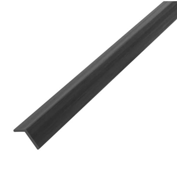 Perfil Cantoneira em "L" Alumínio Preto 3 Metros Iperbras